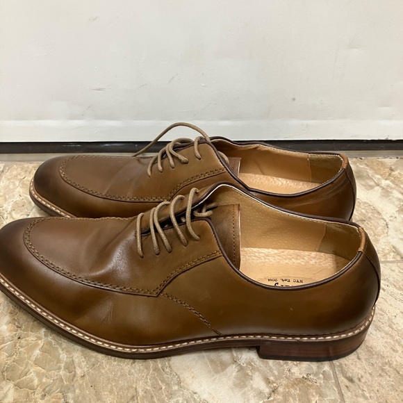 Vintage Foundry Co. Men's Cole brown leather apron-toe lace-up oxford shoes - Picture 3 of 7